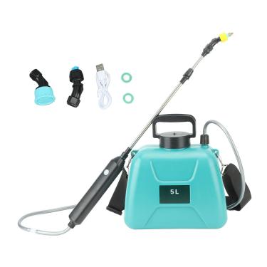 Imagem de Pulverizador de jardim movido a bateria de 2.400 Mah, pulverizador elétrico atualizado com alça recarregável USB, varinha retrátil e pulverizador de água com alça de ombro (Green)