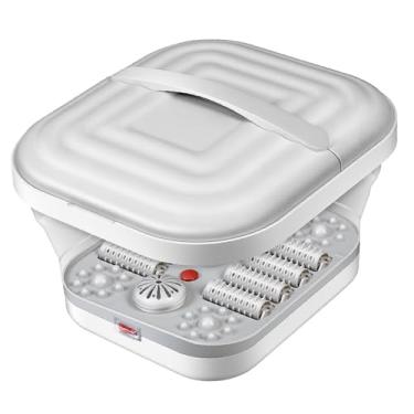 Imagem de Generic Massageador de pés dobrável, spa, banho de pés, 8 rolos de massagem, economia de espaço, dobrável com balde de banheira de pés de calor para casa