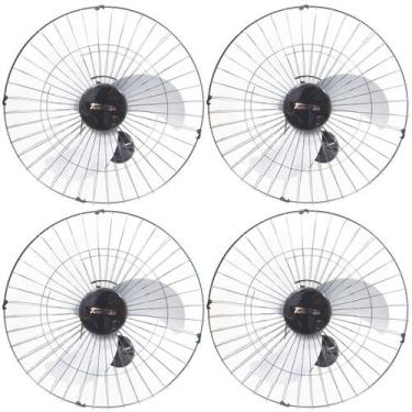 Imagem de Kit 4 Ventiladores Parede 60cm 200W Industrial Turbo Turbão 3 Pás Bivo
