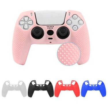 Imagem de Capa controle dualsense ps 5 antiderrapante silicone - GENCHIN, Vermel