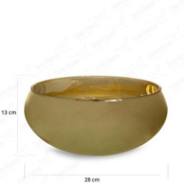 Imagem de Vaso de Vidro Margot Pequeno Espelhado Champagner 28x13 - Tem Flores