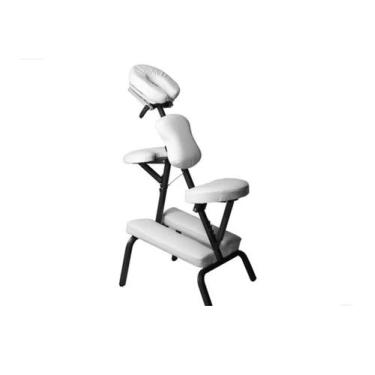 Imagem de Cadeira De Massagem Quick Portátil Dobrável Shiatsu Cor Branco -Gold -