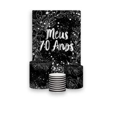 Imagem de Painel De Festa Vertical 1,50 x 2,20 + Trio De Capas Cilindro - Meus 7