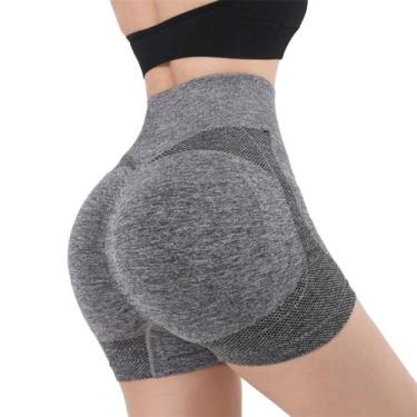 Imagem de Shortinho Feminino Levanta Bumbum Moda Esportivo - WEBDD, Cinza, UNICO