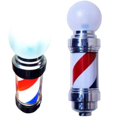 Imagem de Barber pole giratório 50cm bivolt+ brinde caixa de lâmina lord platinu