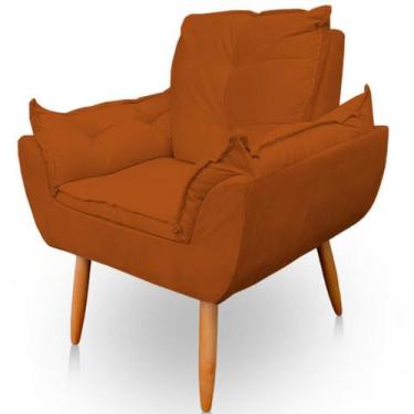 Imagem de Poltrona Decorativa Opala Sala de Estar Tecido Suede - Horizonte Móvei