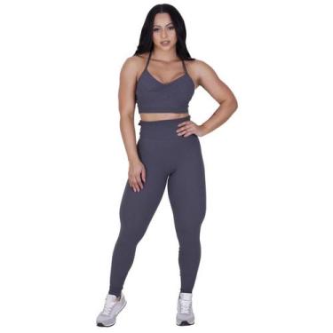 Imagem de Legging fitness feminina cós alto textura relevo modeladora orbis - Or