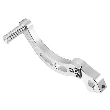 Imagem de VekAuto Alavanca de mudança de marcha de motocicleta, braço de alavanca de mudança de pedal universal para motocicleta 50cc-250cc Pit Dirt Bike para quadriciclo dobrável liga de alumínio tom prata