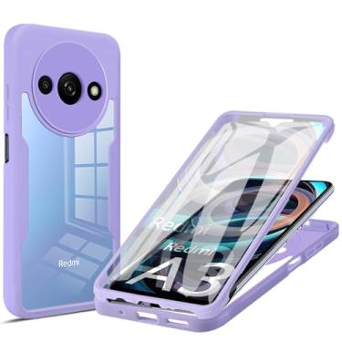 Imagem de Ysnzaq Capa transparente para Xiaomi Redmi A3, TPU macio com proteção de tela para Xiaomi Redmi A3 QB roxa
