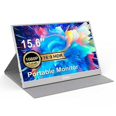 Imagem de Tpsmtdis Monitor portátil de 15,6 polegadas, extensor de tela 1080p Plug & Play IPS FHD Segundos Monitores, HDR USB-C HDMI Travel Gaming Display para PC, Mac, Phone, PS4/5 Switch Xbox, com Smart Cover