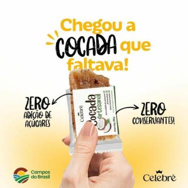 Imagem de COCADA ARTESANAL CELEBRÊ ZERO AÇÚCAR Display com 24unid.