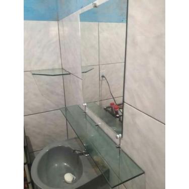 Imagem de Kit de espelho mais cantoneiras e prateleira - Roraibox 