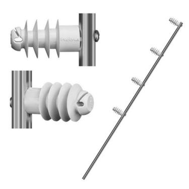 Imagem de 10 Haste Estrelada 4 isoladores P/ Cerca Elétrica Intelbras