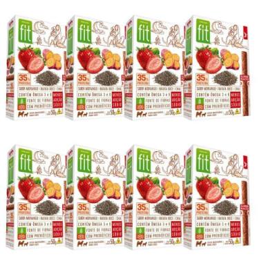 Imagem de Kit 8 Petiscos P/ Cães Sticks FIT Spin Pet - 50g - Morango