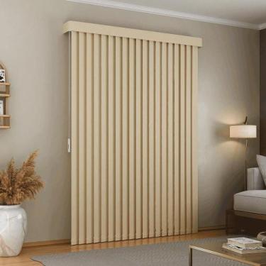 Imagem de Persiana Vertical Tecido Com Bandô L 1,90 X 2,30 A Creme - Crisdan