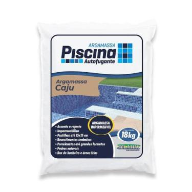 Imagem de Argamassa Piscina Aut. Impermeável Cor Caju - SELAMIX, 18Kg