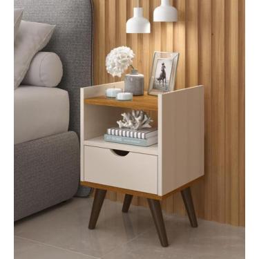 Imagem de Mesa De Cabeceira Estilo Retró Luxo Alice  GKMÓVEIS - GKMOVEIS, off wh