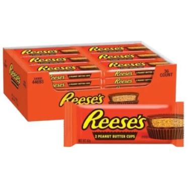 Imagem de Display 36 Un Chocolate AoLeite C/Pasta Amendoin Reese's Two - Reeses