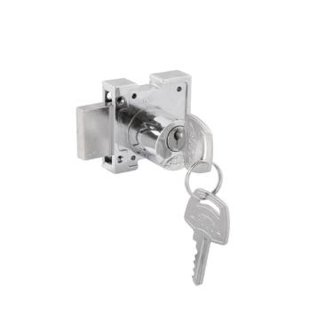 Imagem de Fechadura Vidro Blindex Mini Bater 2193L Cilindro Redondo