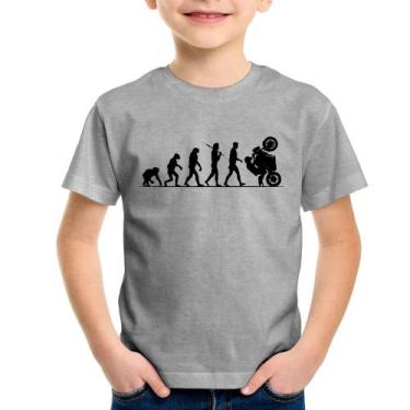 Imagem de Camiseta Infantil Evolução do Grau XJ6 - Foca na Moda, Cinza, 8