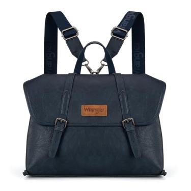 Imagem de Montana West Bolsa tiracolo feminina Wrangler conversível média, Azul marino, 13 inch, Tendência