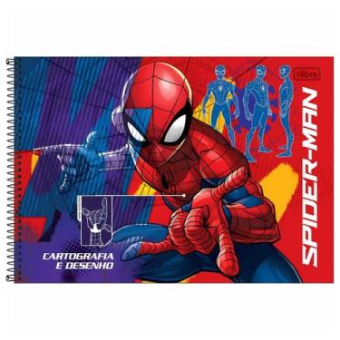 Imagem de Caderno Espiral Cartografia e Desenho Homem Aranha - Tilibra