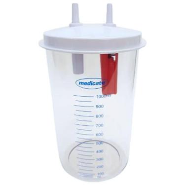 Imagem de Frasco Coletor para aspirador MD100 1 litro com Tampa - unidade - Medi