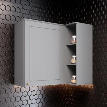 Imagem de Armário Aéreo Canto Reto 1 Porta Emily Espresso Móveis