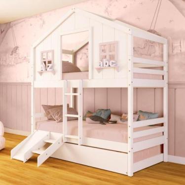 Imagem de Treliche Casinha dos Sonhos com Kit Escada/ escorregador Madeira Maciç