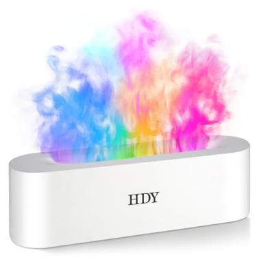 Imagem de HDY Umidificador Ultrassônico Color Flame - Difusor De Óleos Essenciais Com Led De 7 Cores, Design De Lareira Silenciosa Com Temporizador E Desligamento Automático Sem Água, Capacidade De 150 Ml Pa