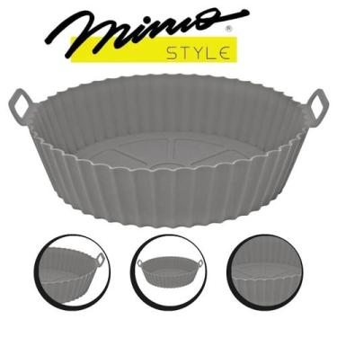 Imagem de Cesto Panela Forma para Air Fryer Silicone Grey Antiaderente - Mimo St