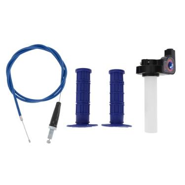 Imagem de REPAIROCK Kit de capas de guidão de borracha antiderrapante para motocicleta, scooter, bicicleta, quadriciclo, azul escuro, 1 conjunto