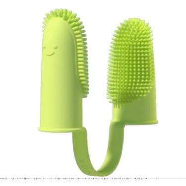 Imagem de ASEANAO Escova de dentes para cães, escova de dedo, escova de dentes de gato, limpeza de dentes (verde)