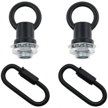 Imagem de sunnates Anéis De Gancho Para Luminárias, Ganchos, Porcas, Laços Iluminação M10 Com Conector Ligação, Correntes Lustre Extensíveis, 2 Peças, Preto