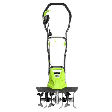 Imagem de BUCOTOD Cultivador/Cultivador De 18 Polegadas E 13,5 A Com 6 Dentes Aço, 3 Rodas Ajustáveis, Cabo Dobrável, Profundidade Cultivo 8 Pol., Cultivadores Elétricos Fio, Rotocultivador Jardim Para Escava