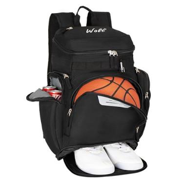 Imagem de WOLT | Mochila De Basquete Com Compartimento Separado Para Bolas E Bolso Para Sapatos, Bolsa Grande Para Equipamentos Esportivos Para Basquete, Futebol, Rugby, Vôlei, Mochila Esportiva De Beisebol