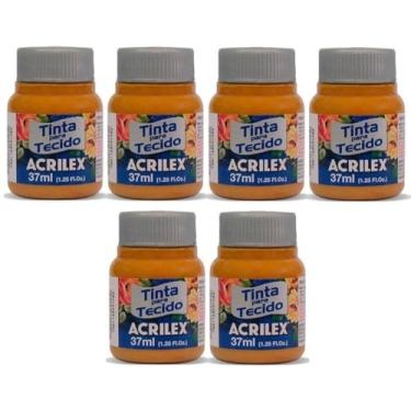 Imagem de Tinta Para Tecido Fosca Acrilex 37ml 6 Unidade Artesanato Fixação Frio Alta Cobertura – Fixação a Frio e Alta Cobertura Com Acabamento Fosco, Este Kit É A Escolha Perfeita Para Quem Busca Qualidade (Siena Natural 539)