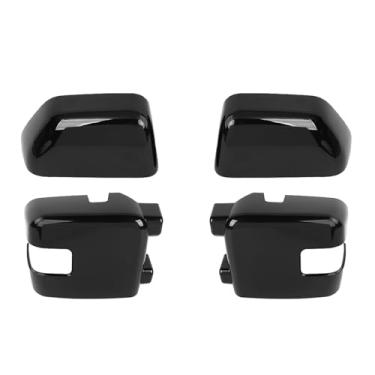 Imagem de RAZPOY 4 peças de capa de espelho retrovisor lateral compatível com Ford F250/F350/F450/F550 2017-2023, preto
