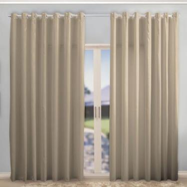 Imagem de Cortina 4 Metros Largura Tecido Microfibrae Altura(AVELÃ-2,30M)