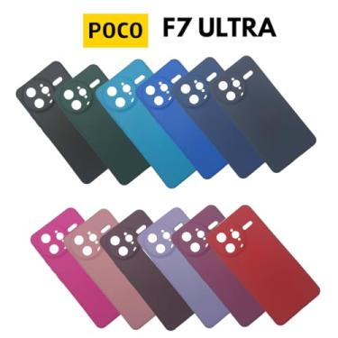 Imagem de Capa Capinha Aveludada Compatível Para Xiaomi Poco F7 Ultra (verde militar)