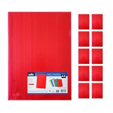 Imagem de Pasta L A4 Vermelha Delloplast