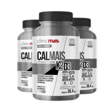 Imagem de Kit 3 Calmais K2D3 Clinicmais 60 Cápsulas