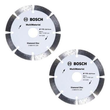 Imagem de Kit 2 Discos Diamantado Segmentado Bosch 110mmx20mm Standard