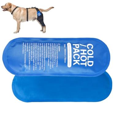 Imagem de Bolsa de gelo para cães para joelheira, pacote reutilizável de gel quente e frio para alívio de lesões no joelho de cães, almofada de terapia azul para ACL, alívio da dor, recuperação pós-cirúrgica