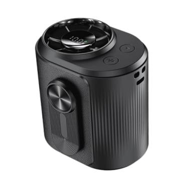 Imagem de Generic Ventilador de resfriamento pessoal para pendurar na cintura, vento forte, à prova d'água, mini ventiladores de cinto para acampamento, viagens, Preto