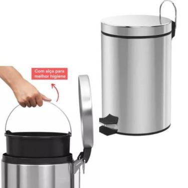 Imagem de Lixeira Inox Redonda Multiuso - 5 Litros - POWER MAID
