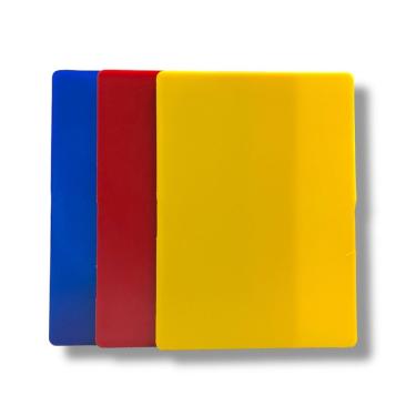 Imagem de Scalibu Sports, Cartão para Arbitro Futebol Salão, 3 Cores, Comum, PVC