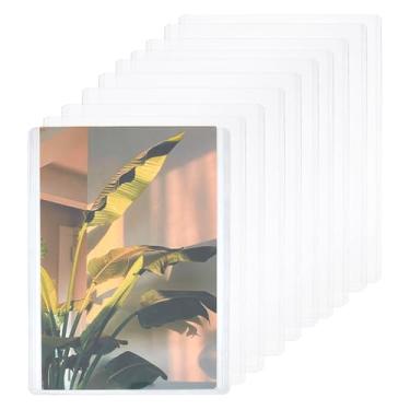 Imagem de BENECREAT Pacote com 10 protetores de folha de plástico PVC, 19 x 14 cm, capas rígidas e transparentes para pôster, protetor de documentos de plástico para proteger o armazenamento de revistas de