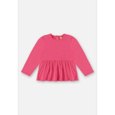 Imagem de Bata Manga Longa Infantil Menina Up Baby, Rosa pink, 10