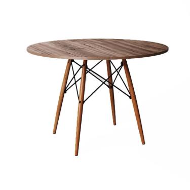 Imagem de Mesa de Jantar Redonda Eiffel Wood Amêndoa 90 cm